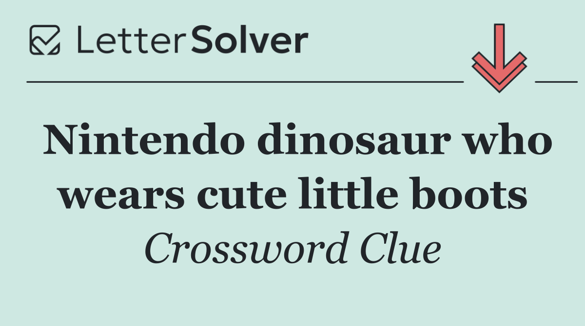 Nintendo dinosaur who wears cute little boots