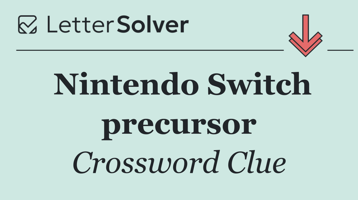 Nintendo Switch precursor