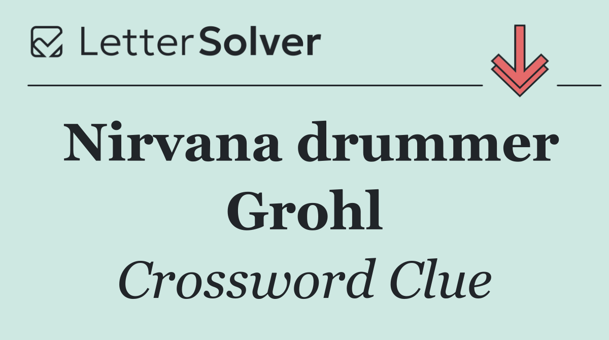 Nirvana drummer Grohl