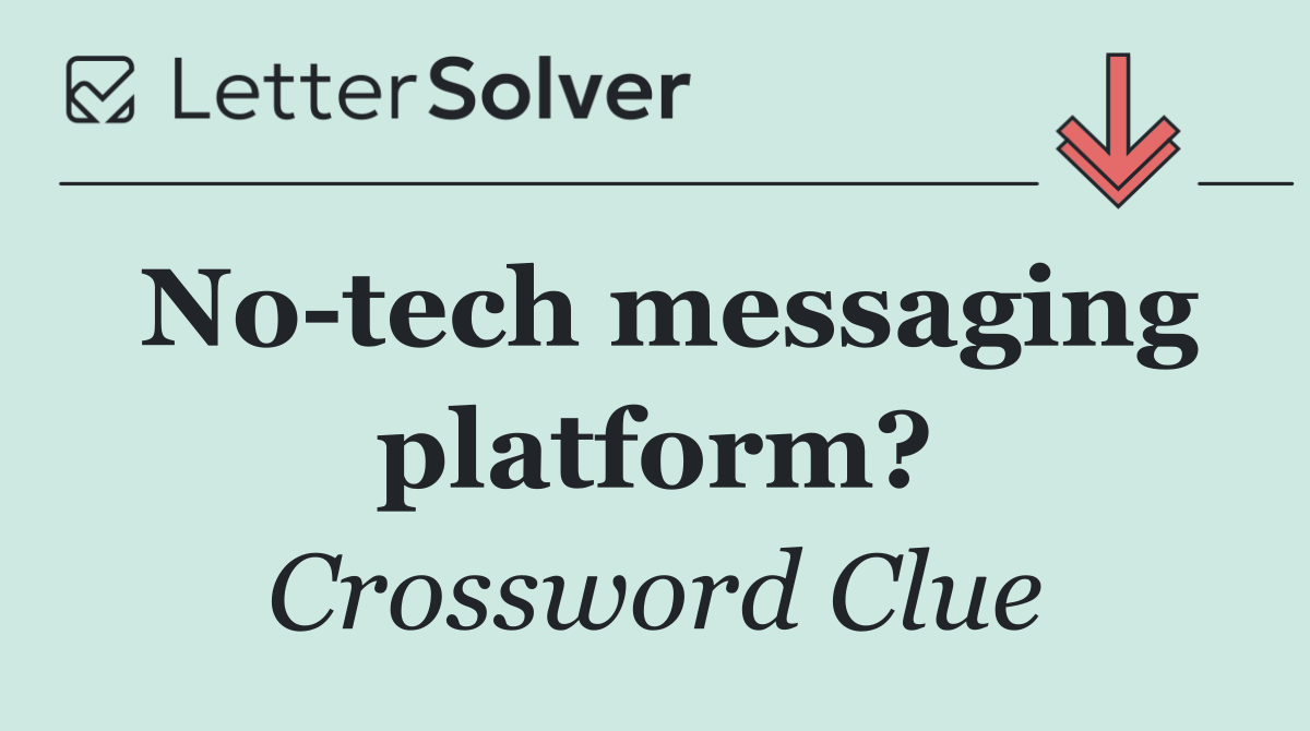 No tech messaging platform?