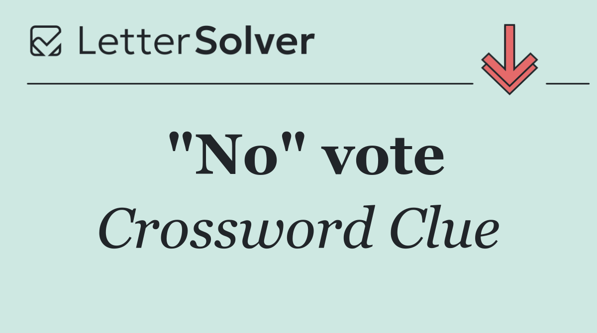 "No" vote