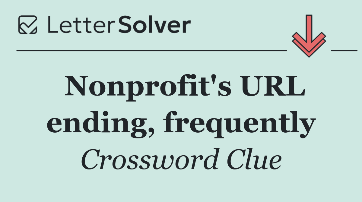 Nonprofit's URL ending, frequently