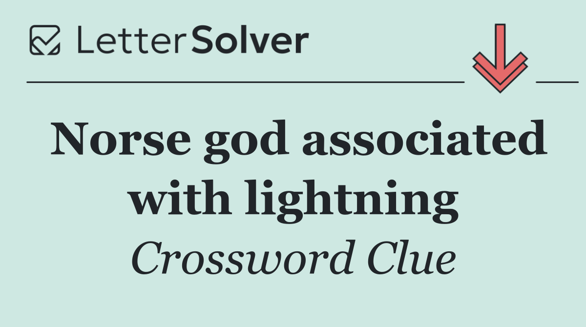 Norse god associated with lightning