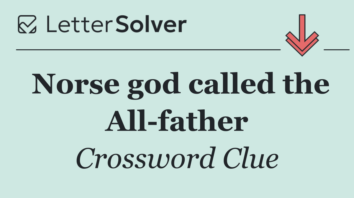 Norse god called the All father