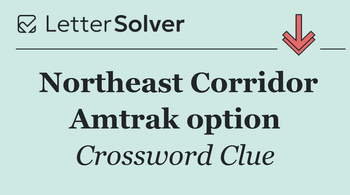 Northeast Corridor Amtrak option
