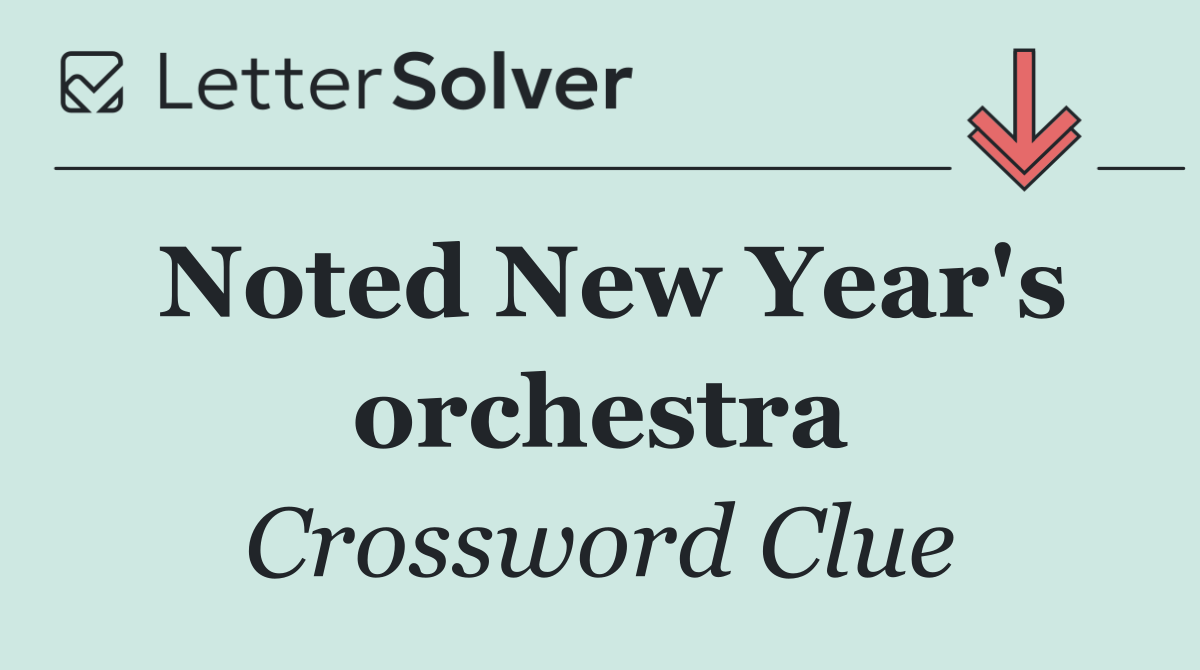 Noted New Year's orchestra
