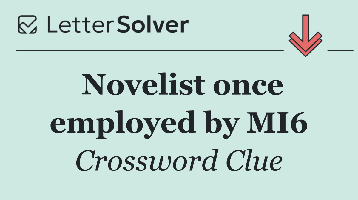 Novelist once employed by MI6