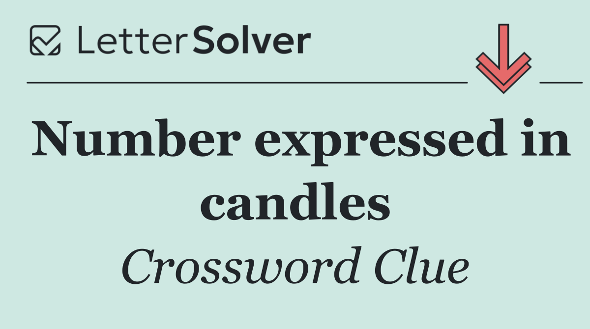 Number expressed in candles