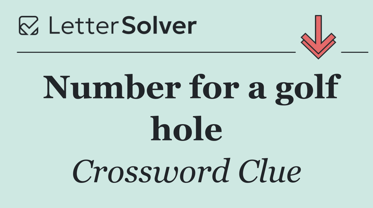 Number for a golf hole