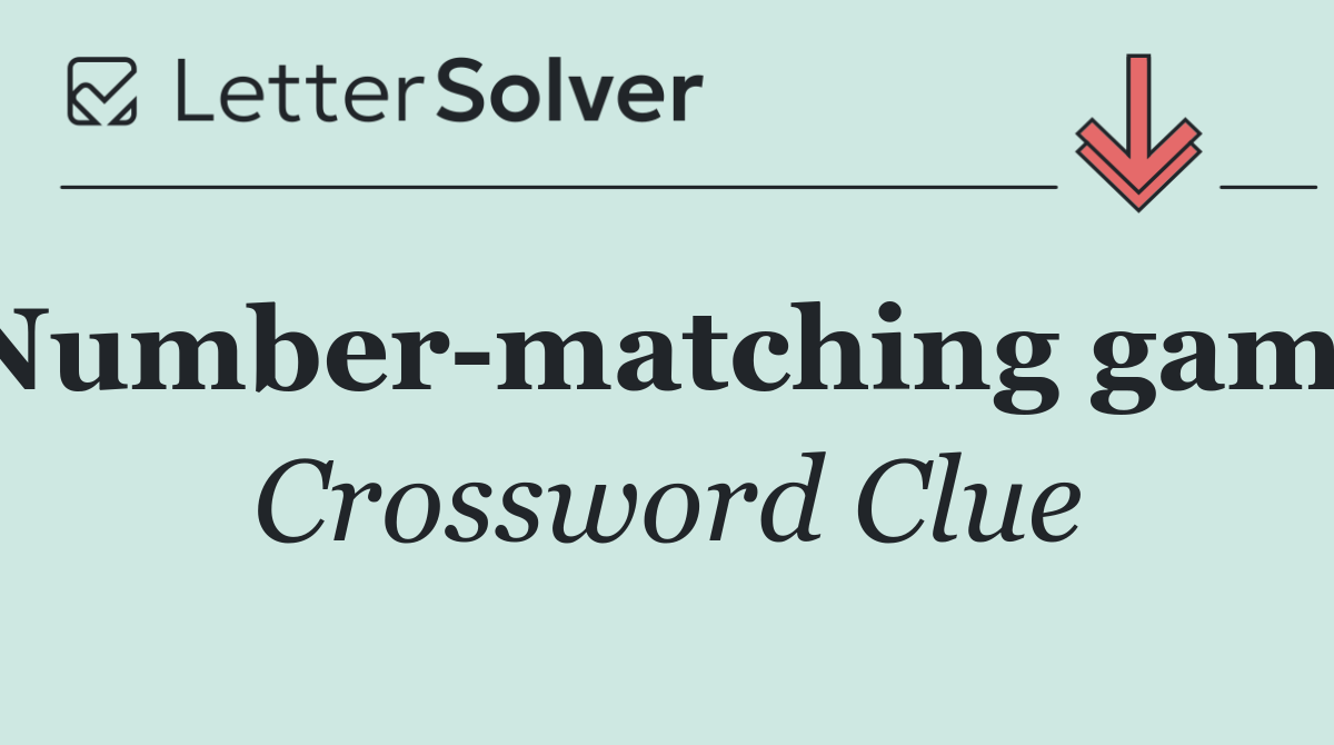 Number matching game