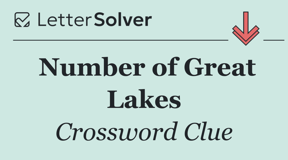 Number of Great Lakes