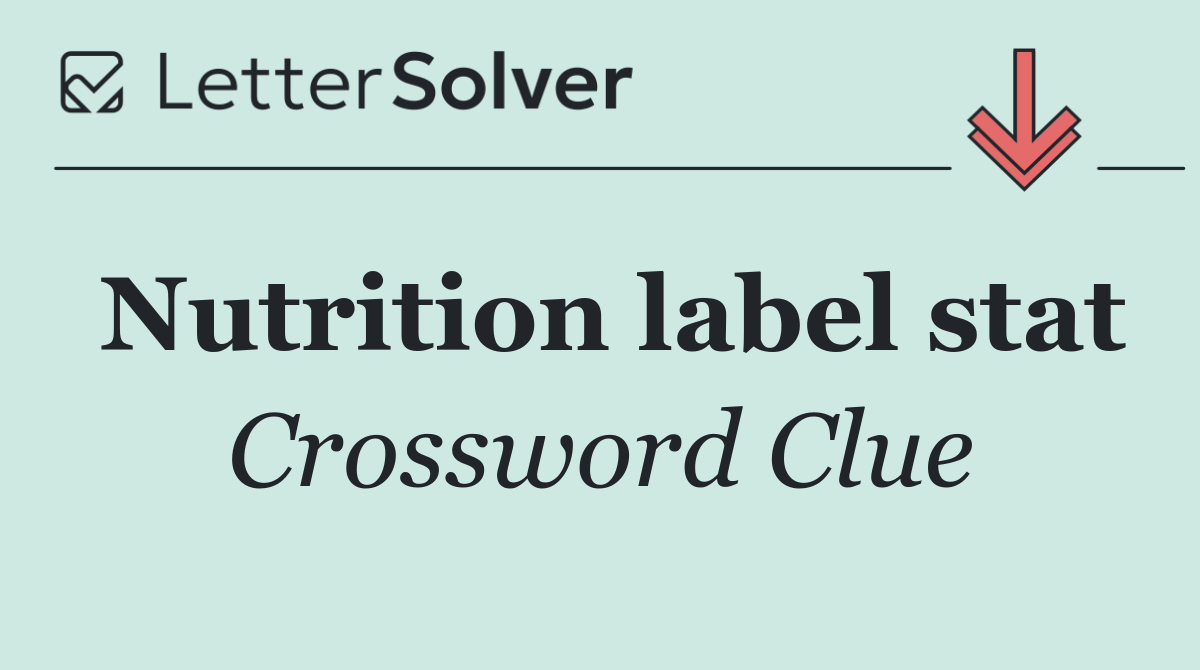 Nutrition label stat