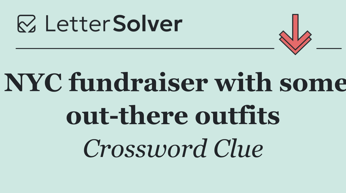 NYC fundraiser with some out there outfits
