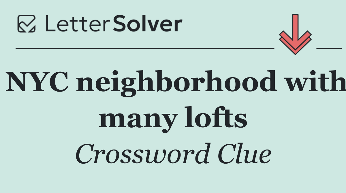 NYC neighborhood with many lofts