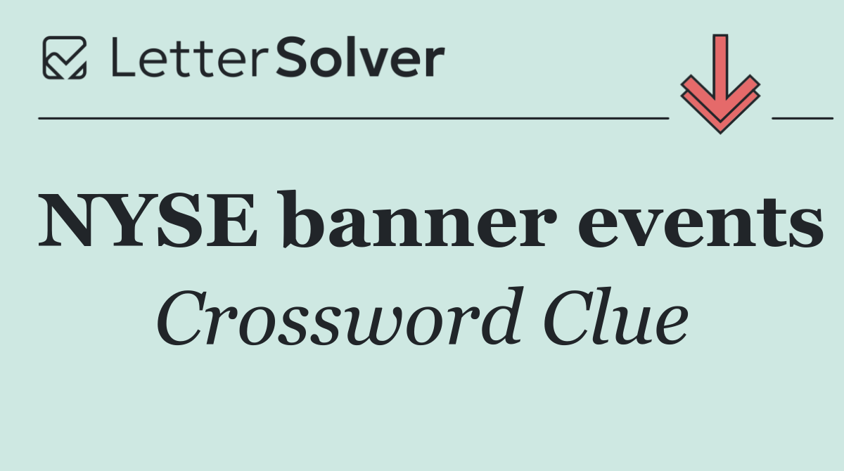NYSE banner events