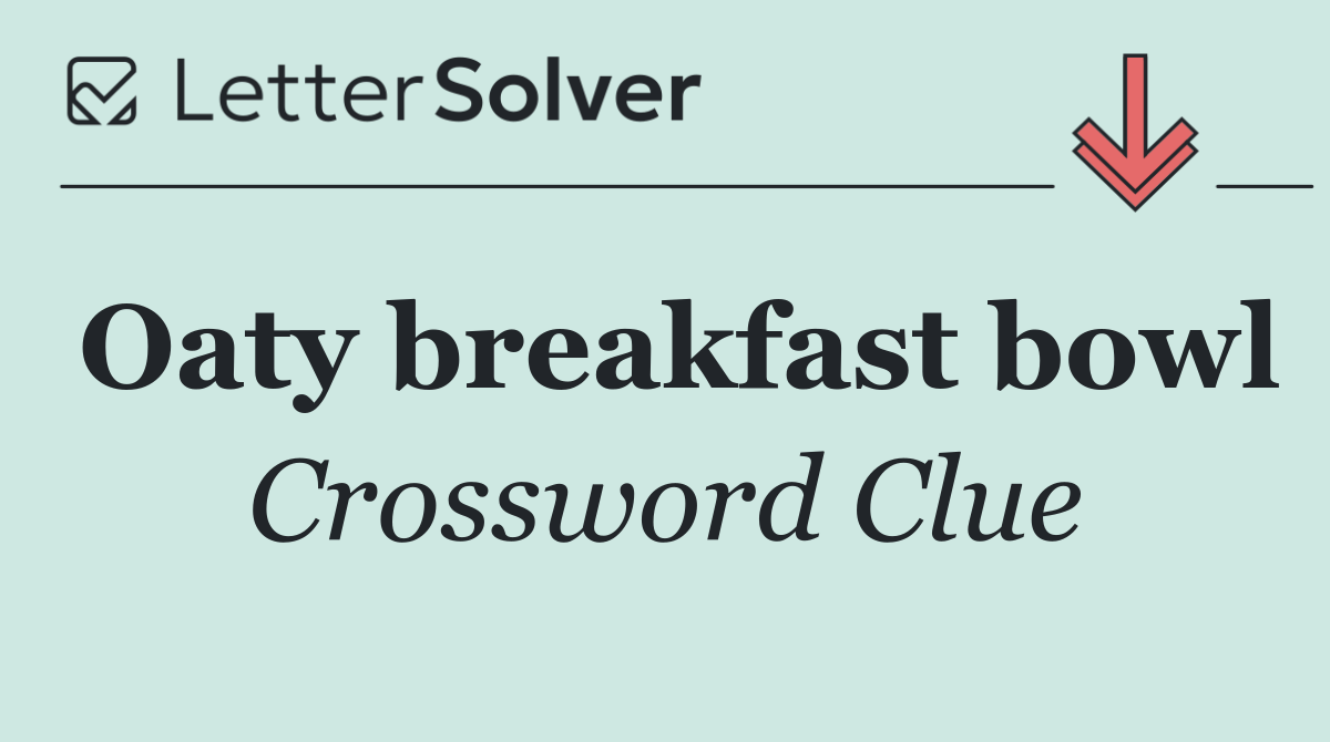 Oaty breakfast bowl