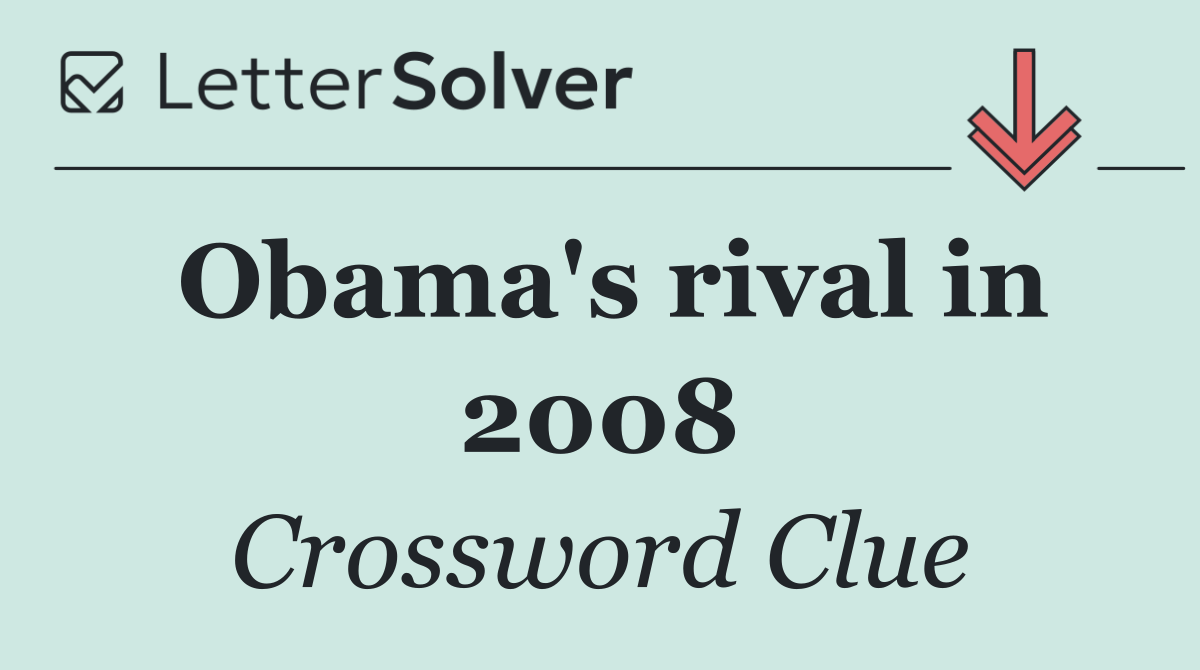 Obama's rival in 2008