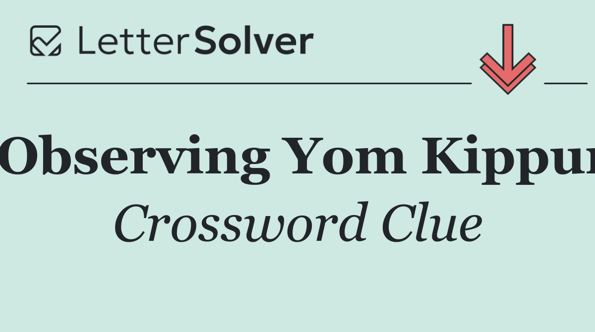 Observing Yom Kippur