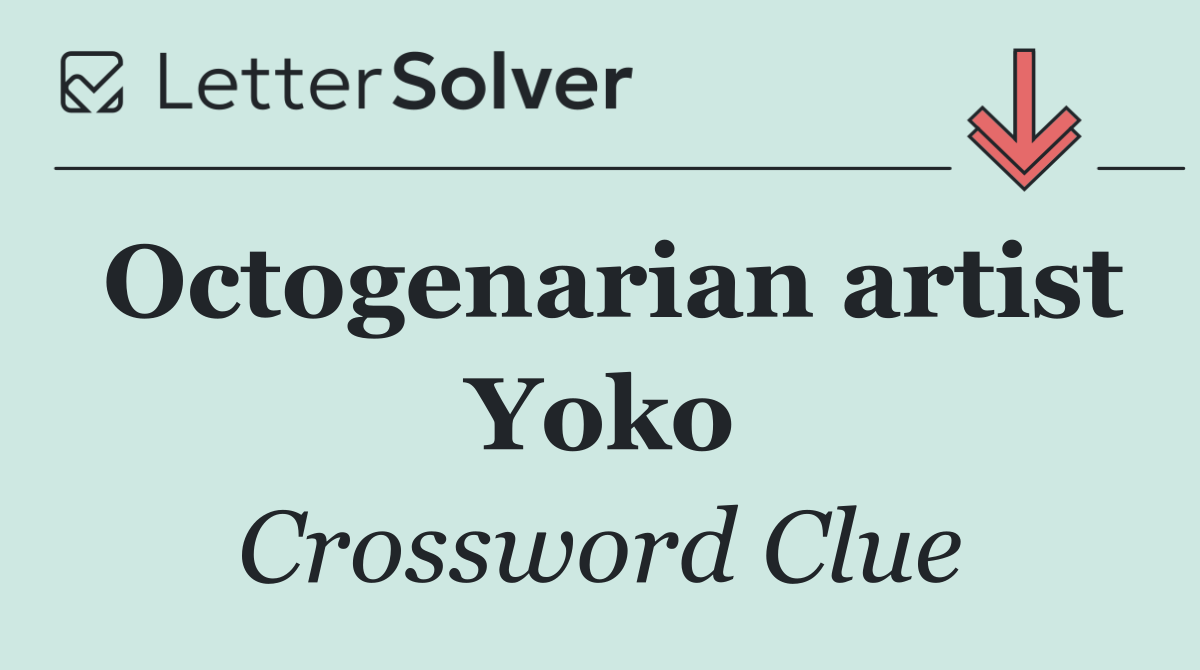 Octogenarian artist Yoko