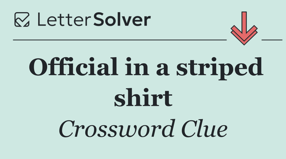 Official in a striped shirt