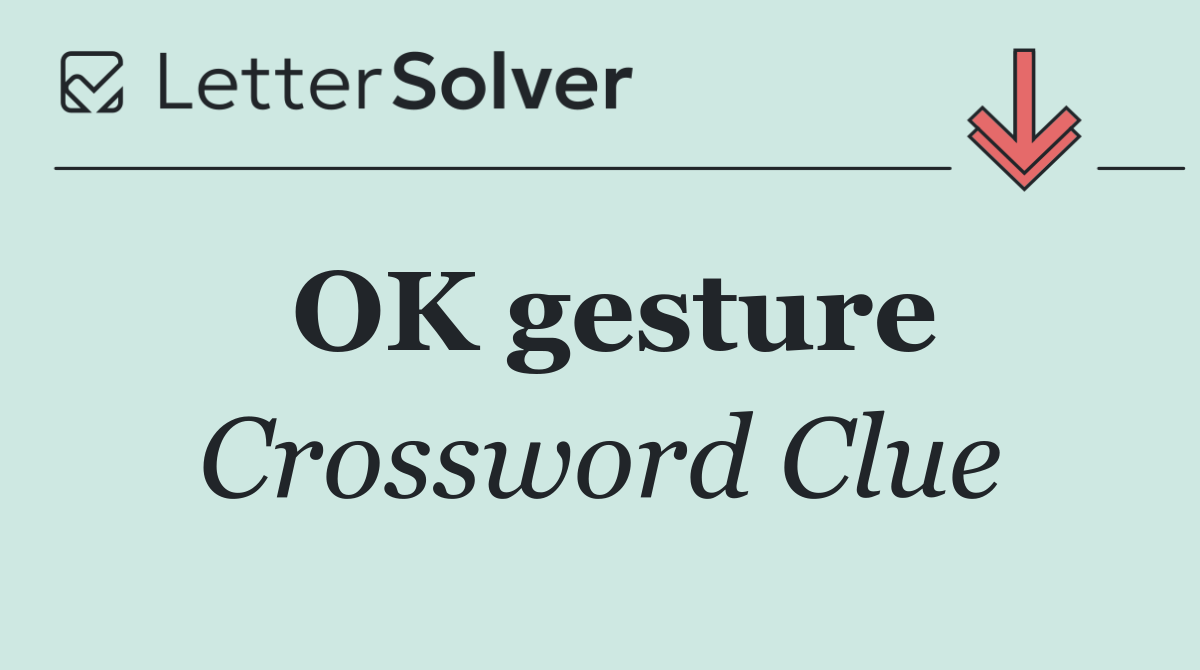 OK gesture