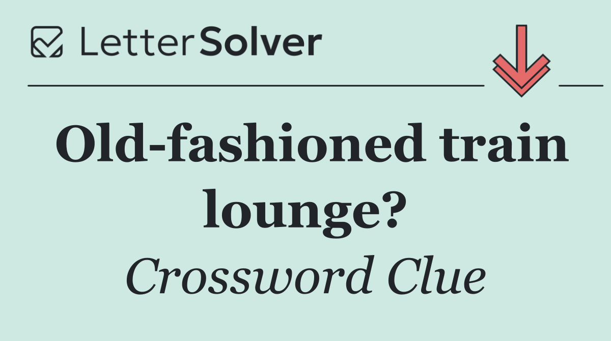Old fashioned train lounge?