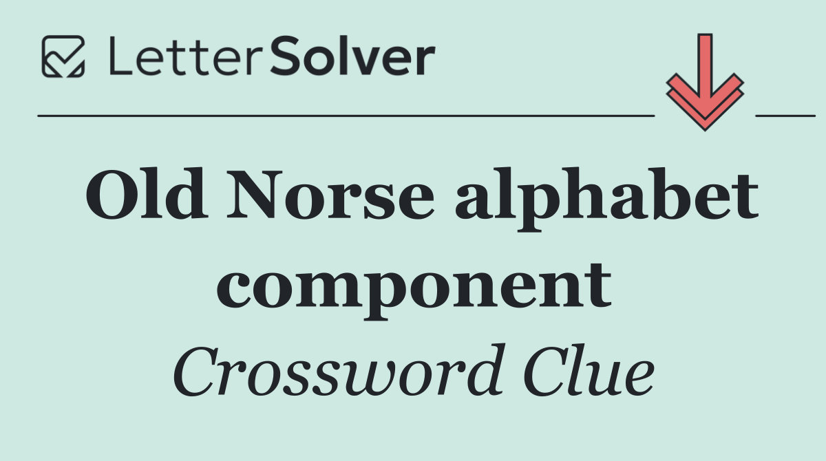 Old Norse alphabet component