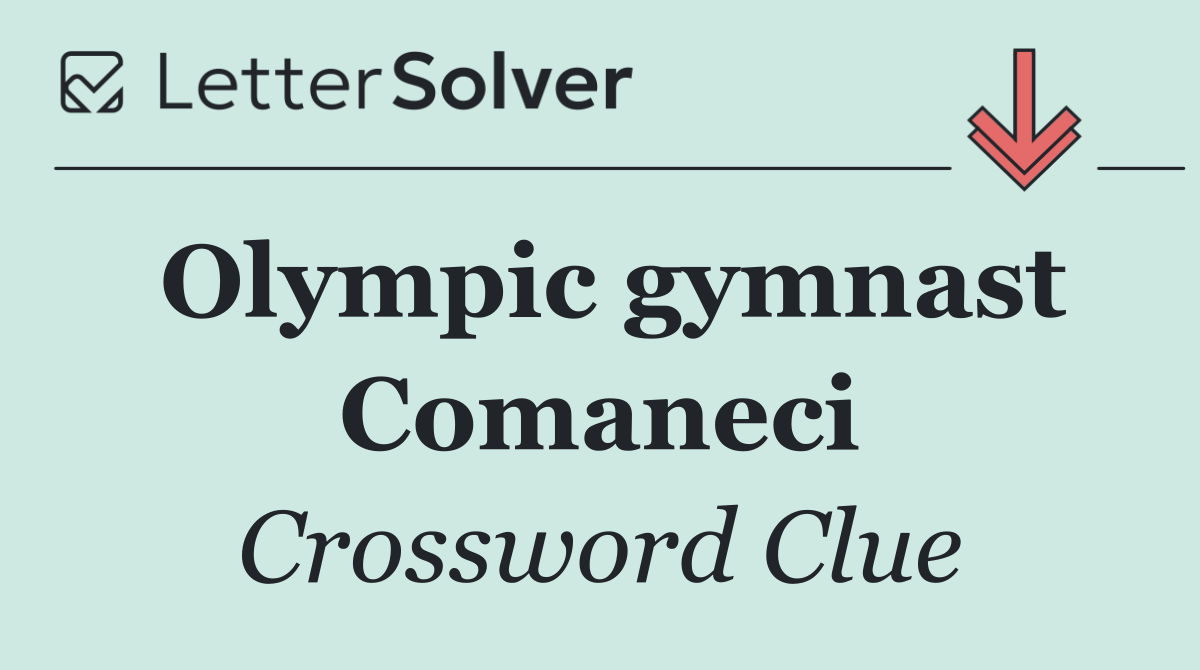 Olympic gymnast Comaneci