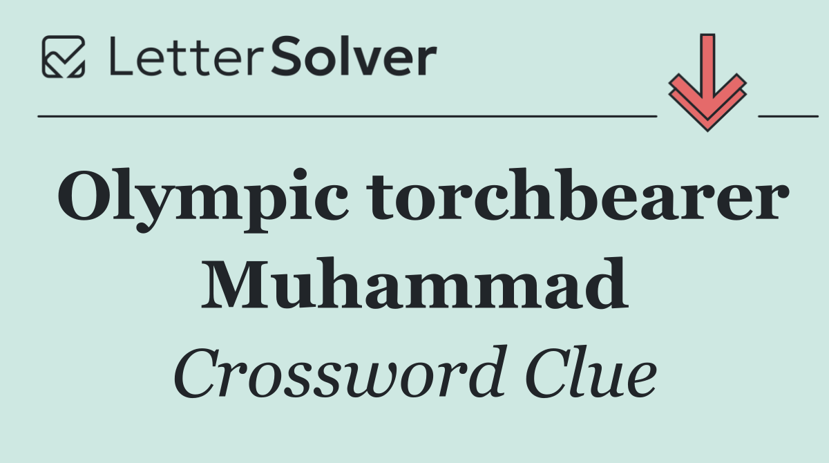 Olympic torchbearer Muhammad