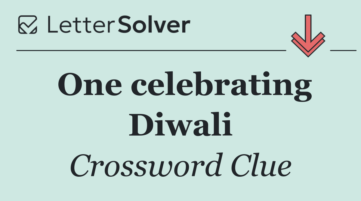 One celebrating Diwali