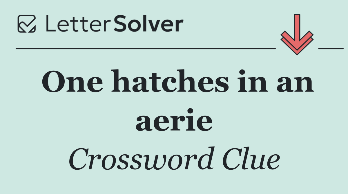 One hatches in an aerie