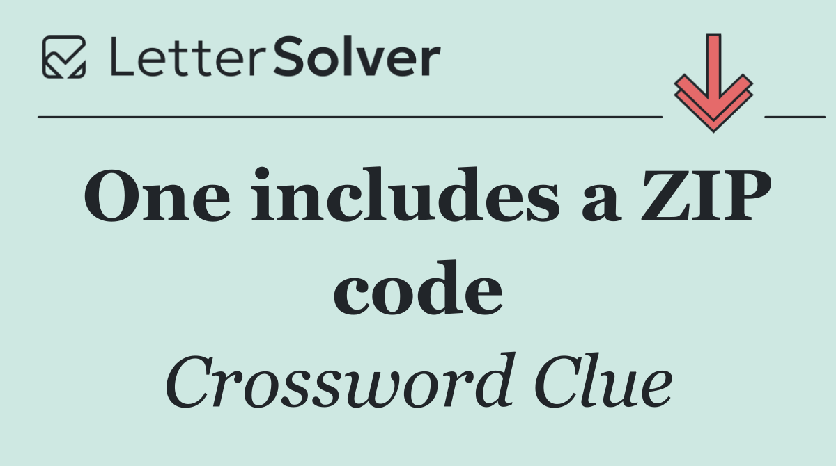 One includes a ZIP code