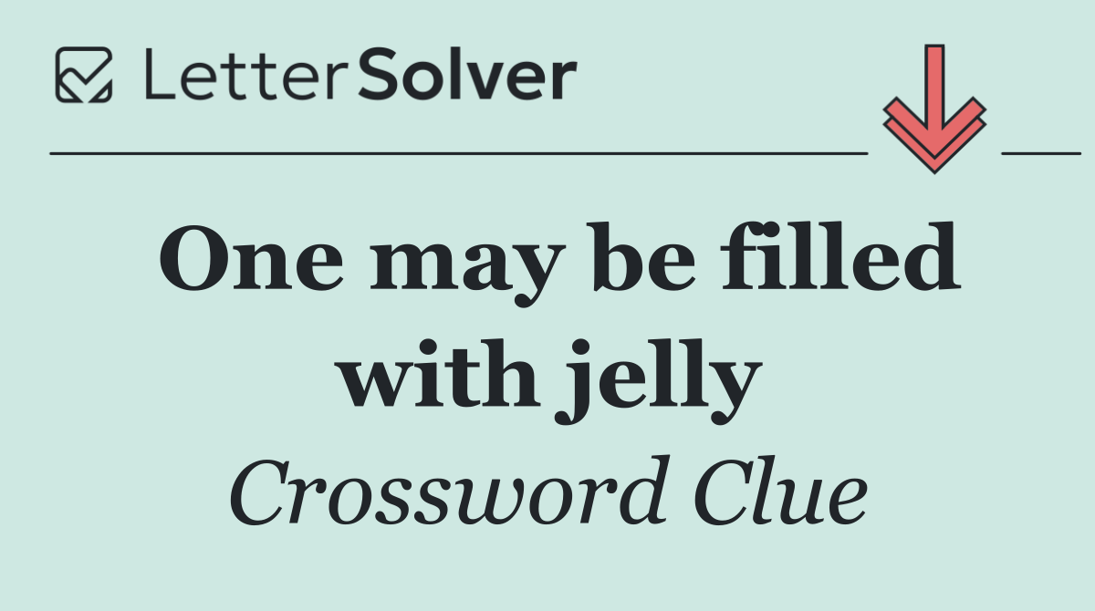One may be filled with jelly