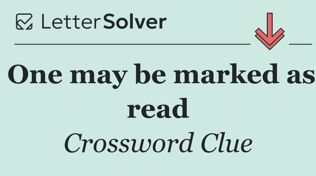 One may be marked as read
