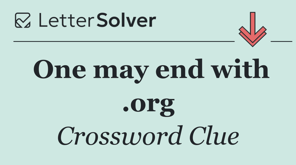 One may end with .org