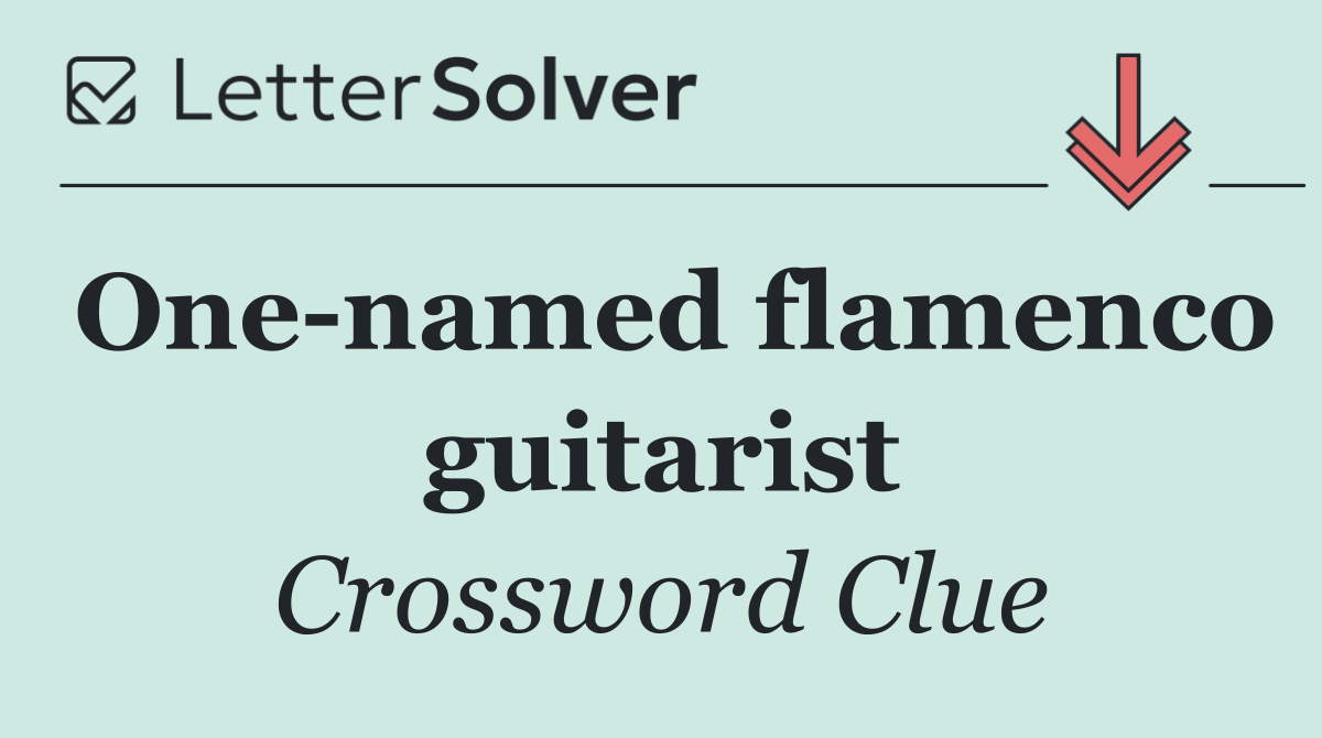 One named flamenco guitarist