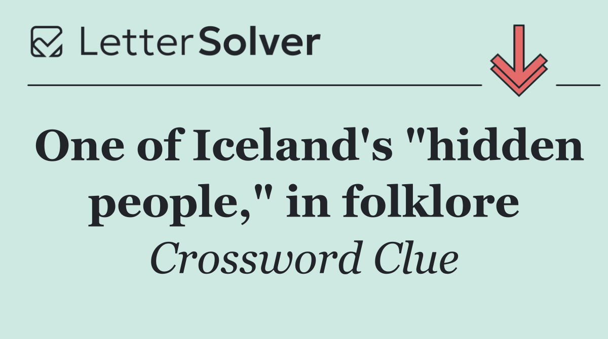 One of Iceland's "hidden people," in folklore