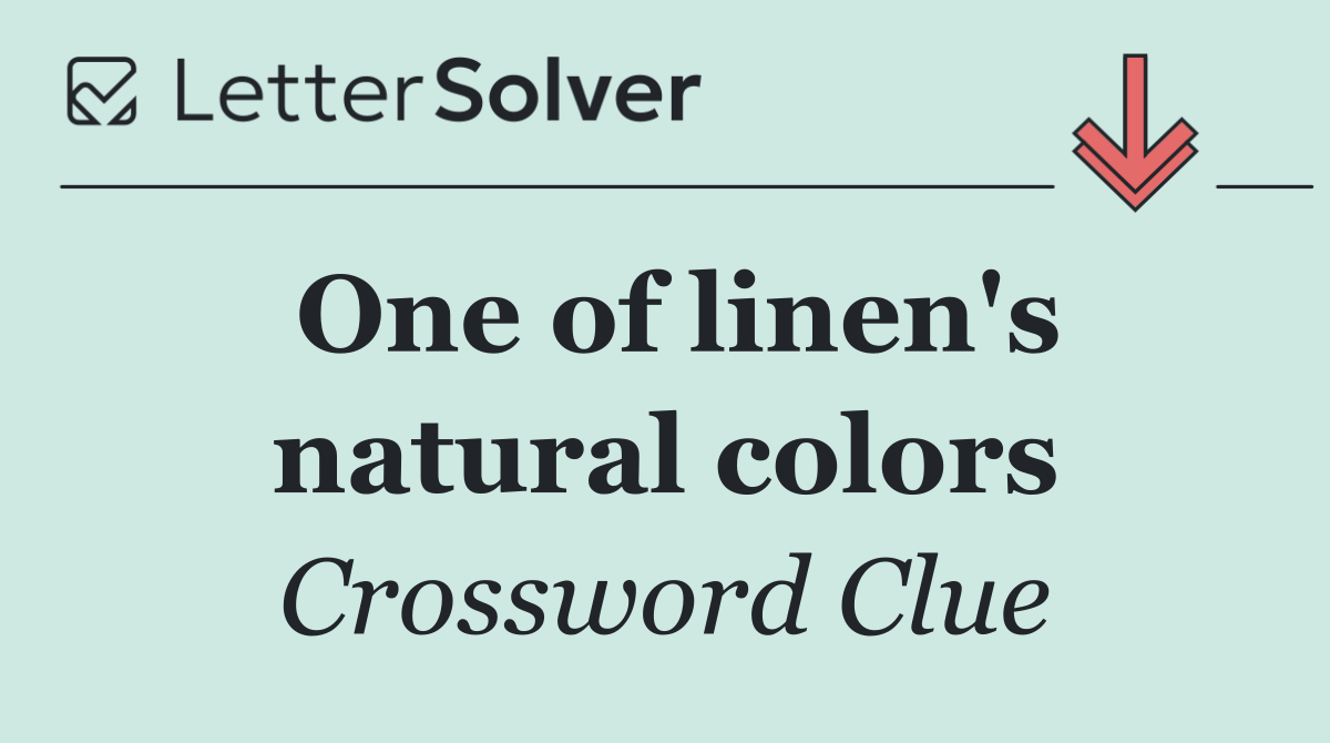 One of linen's natural colors