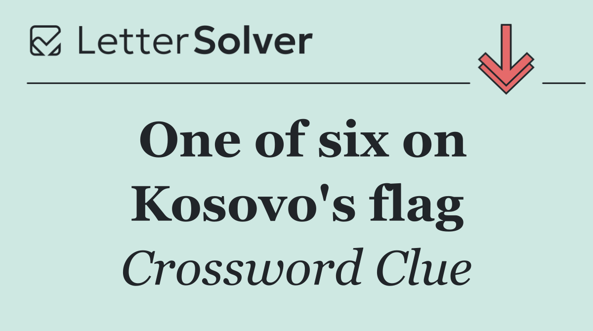 One of six on Kosovo's flag
