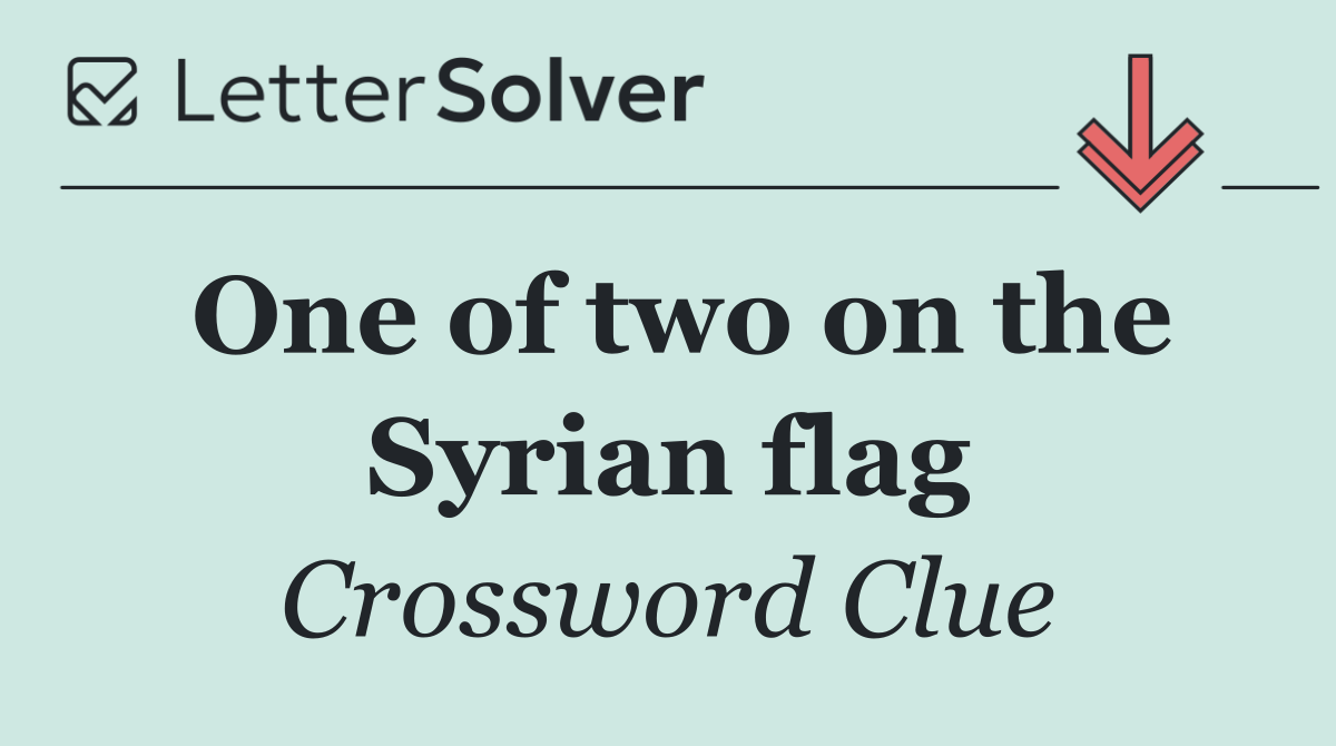One of two on the Syrian flag
