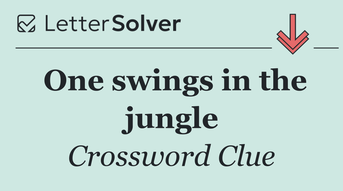 One swings in the jungle