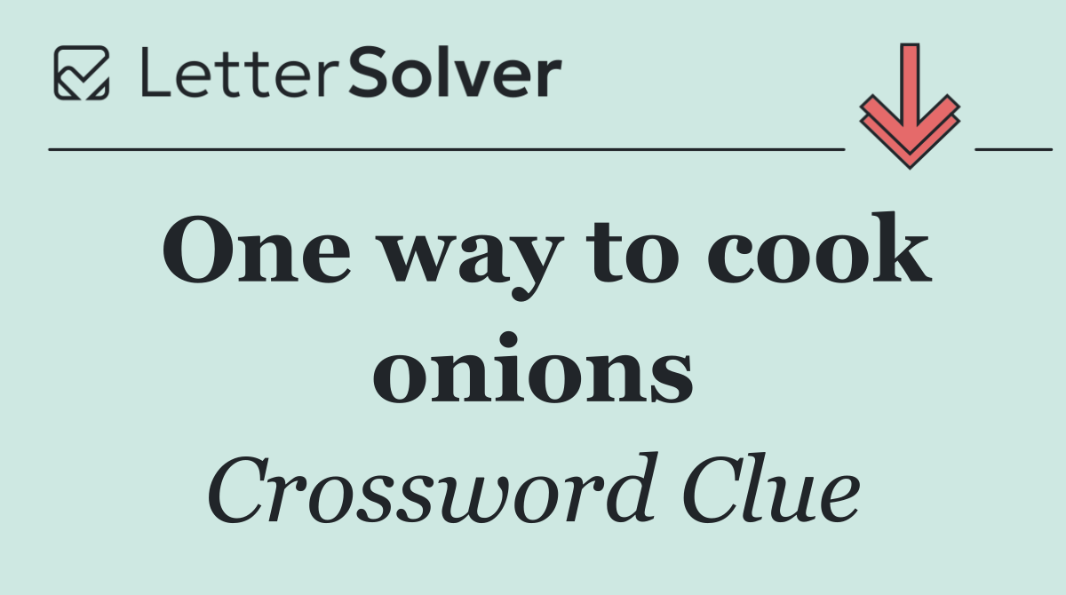 One way to cook onions
