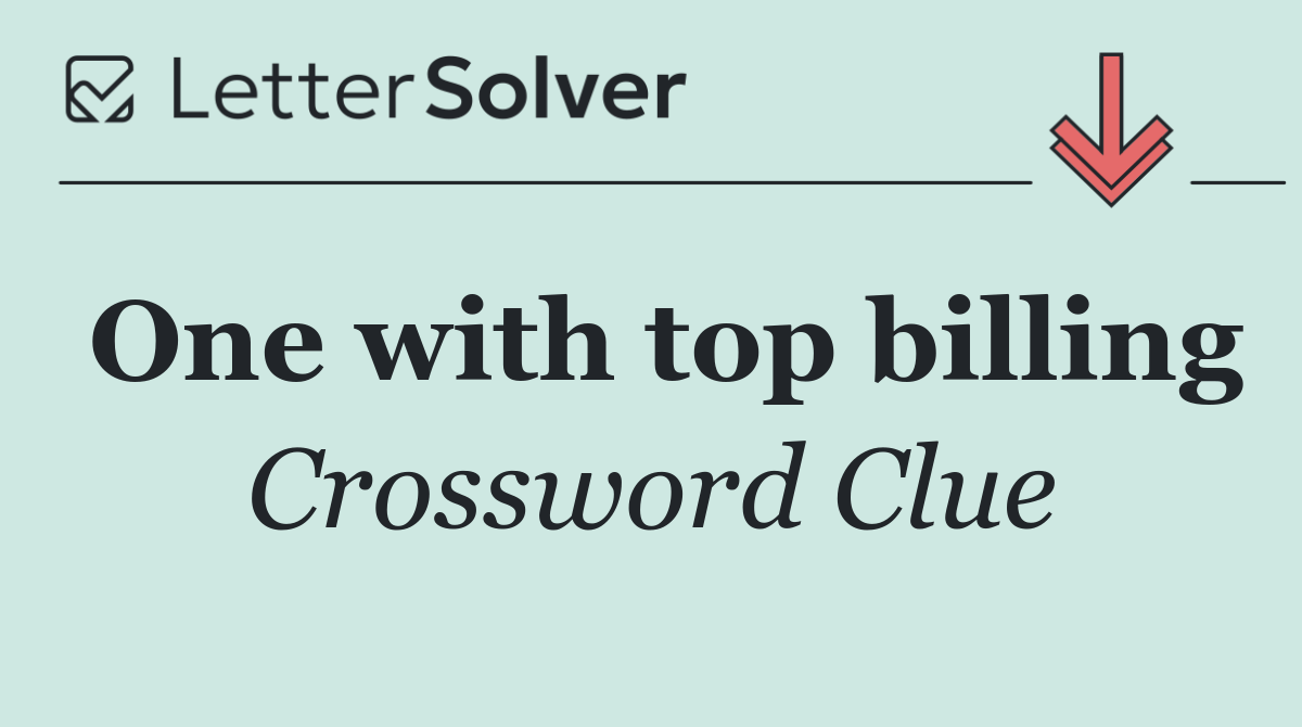 One with top billing