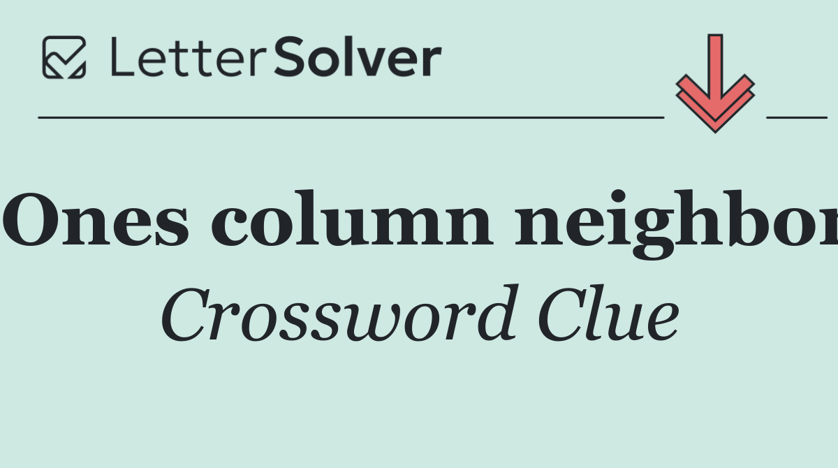 Ones column neighbor