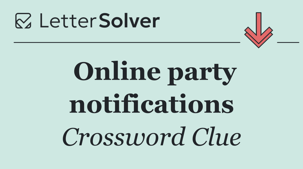 Online party notifications