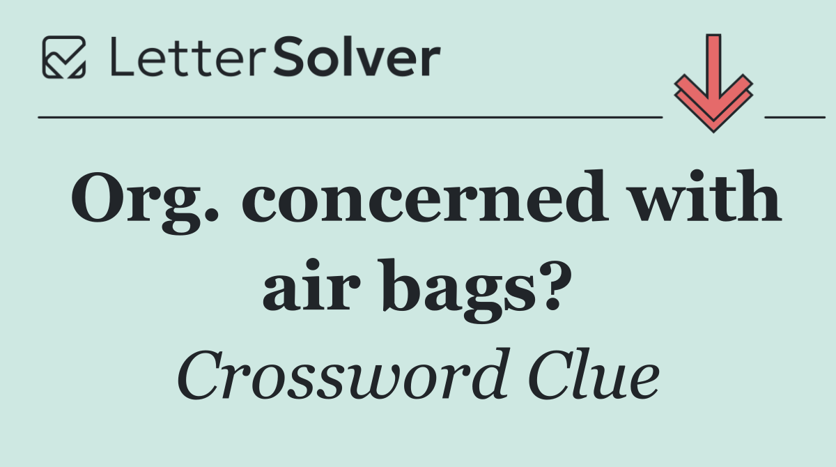 Org. concerned with air bags?