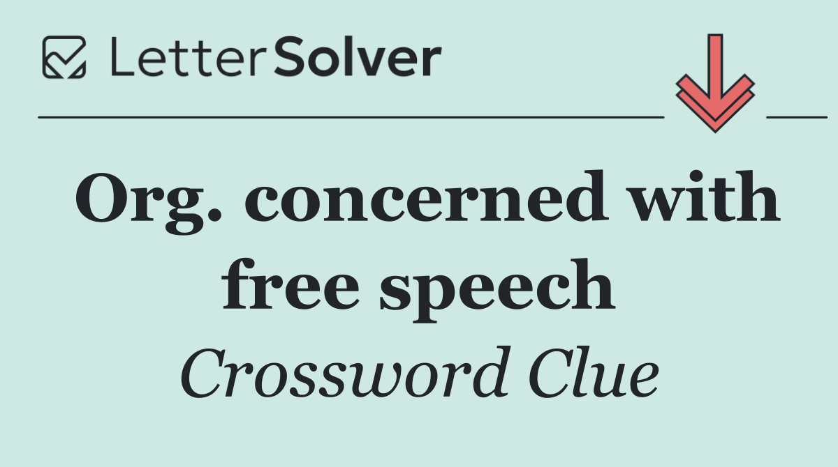 Org. concerned with free speech
