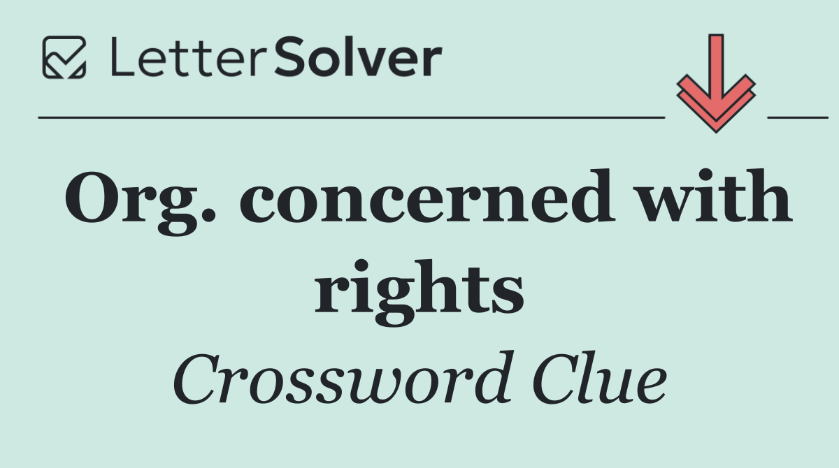 Org. concerned with rights