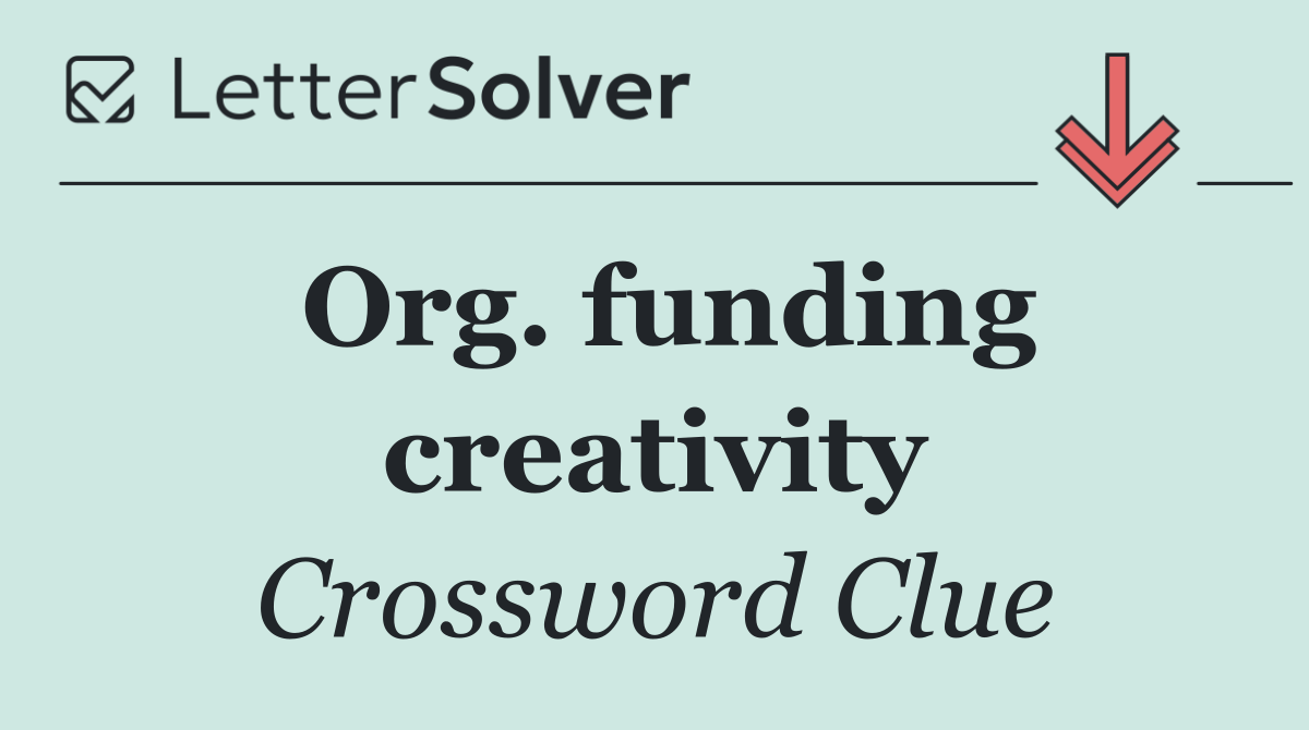 Org. funding creativity