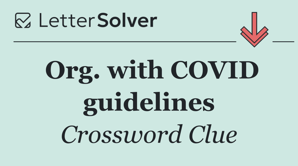 Org. with COVID guidelines
